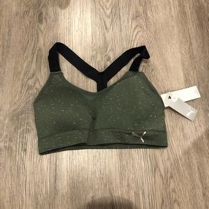 NWT puma olive green sports bra